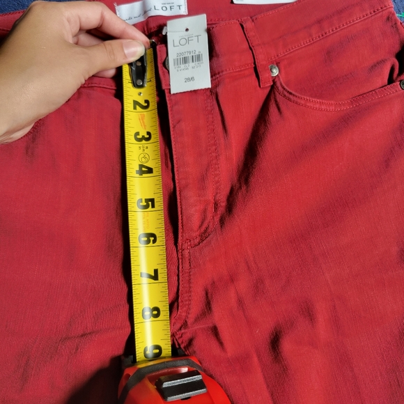 Nwt Made and Loved ANN TAYLOR LOFT  Burgundy Modern Skinny - Picture 7 of 7